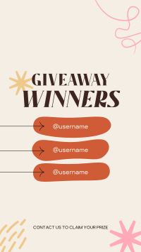 Congratulations Giveaway Winners Facebook story Image Preview