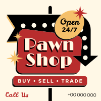 Pawn Shop Sign Instagram Post Design