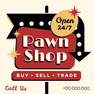 Pawn Shop Sign Instagram post Image Preview