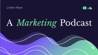 Marketing Professional Podcast Facebook Event Cover Design