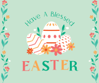 Floral Easter Facebook Post Design