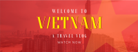Vietnam Cityscape Travel Vlog Facebook Cover Design