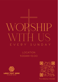 Modern Worship Flyer Design