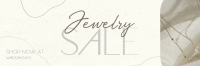 Clean Minimalist Jewelry Sale Twitter Header Image Preview