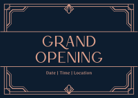 Grand Opening Art Deco Postcard Image Preview