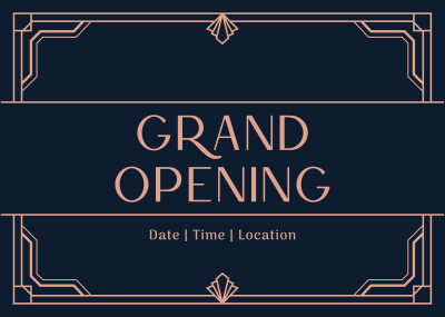 Grand Opening Art Deco Postcard Image Preview