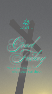 Good Friday Crucifix Greeting Facebook Story Design