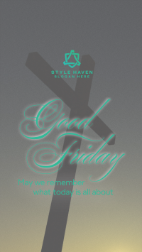 Good Friday Crucifix Greeting Facebook story Image Preview