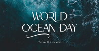 Minimalist Ocean Advocacy Facebook Ad Design