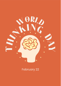 Thinking Day Silhouette Flyer Design