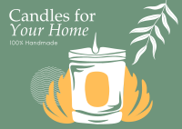 Boho Candle Collection Postcard Image Preview