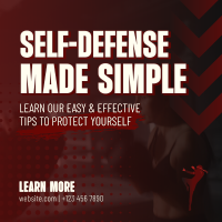 Learn Self-Defense  Instagram Post Design