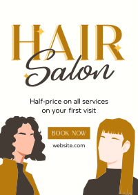 Fancy Hair Salon Poster Design