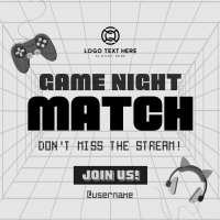 Game Night Match Instagram Post Design