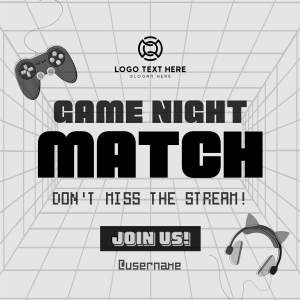 Game Night Match Instagram post Image Preview