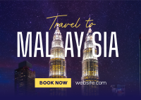 Travel to Malaysia Postcard Design