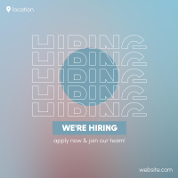 Soft Blue Hiring Instagram Post Design