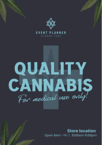 Quality Cannabis Plant Poster Design