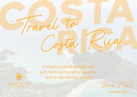 Travel To Costa Rica Postcard Image Preview