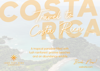 Travel To Costa Rica Postcard Image Preview