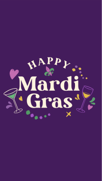 Mardi Gras Toast Facebook story Image Preview