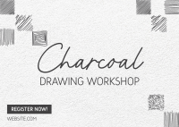 Charcoal Drawing Class Postcard Image Preview