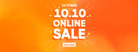 10.10 Online Sale Facebook cover Image Preview