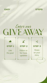 Elegant Giveaway Steps YouTube short Image Preview