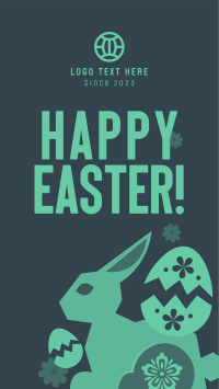 Floral Easter Bunny  YouTube Short Design