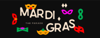 Mardi Gras Parade Mask Facebook cover Image Preview