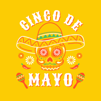 Happy Cinco De Mayo Skull Linkedin Post Image Preview