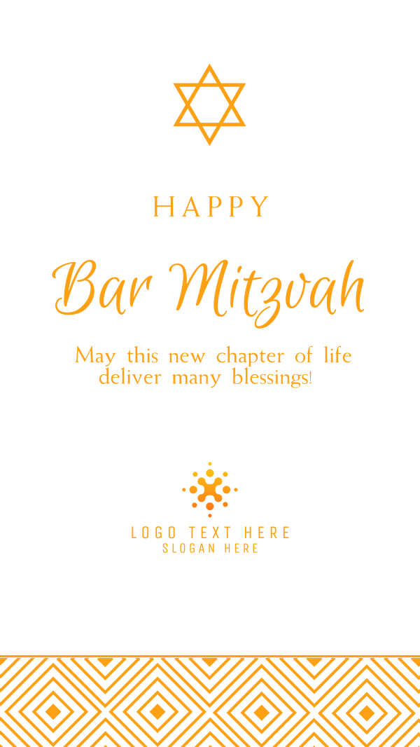 Happy Bar Mitzvah Instagram Story Design Image Preview