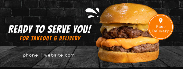 Fast Delivery Burger Facebook Cover Design Image Preview