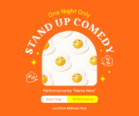 One Night Comedy Show Facebook Post Design