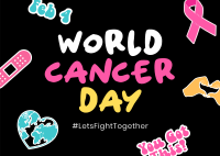 Cancer Day Stickers Postcard Image Preview