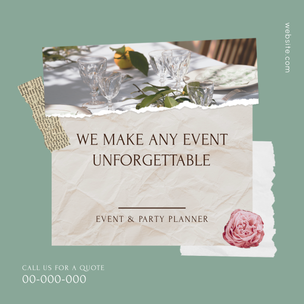 Event and Party Planner Scrapbook Instagram Post Design Image Preview
