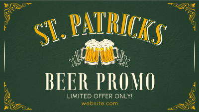 Paddy's Day Beer Promo Facebook event cover Image Preview