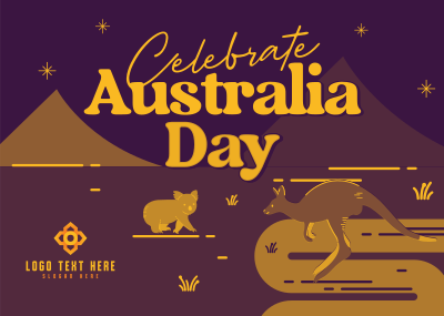 Australia Day Landscape Postcard Image Preview