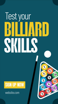 Modern Billiard Game Facebook Story Design