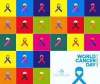 Multicolor Cancer Day Facebook Post Design