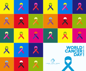Multicolor Cancer Day Facebook post Image Preview