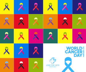 Multicolor Cancer Day Facebook post