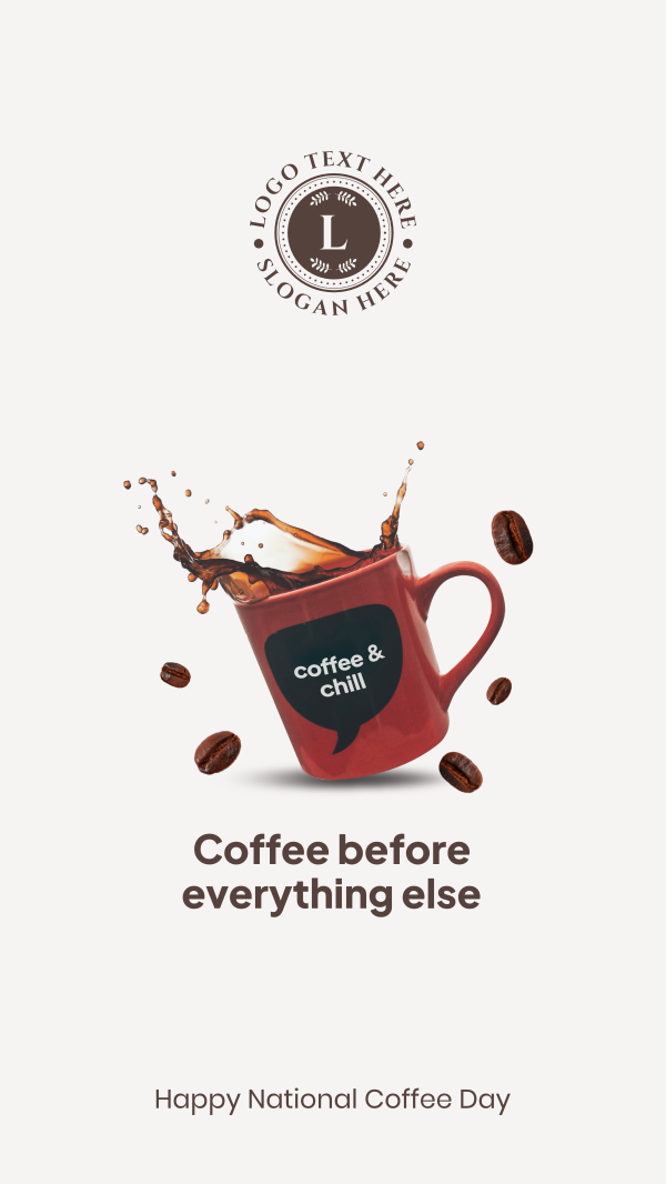 Coffee Before Everything Instagram Story Design Image Preview