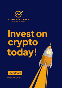 Crypto to the Moon Flyer Design