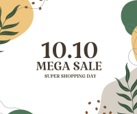 10.10 Sale Organic Abstract Facebook post Image Preview