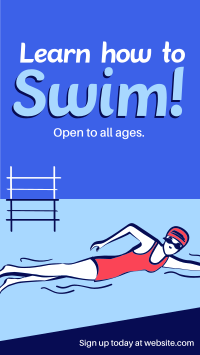 Summer Swimming Lessons Instagram story Image Preview
