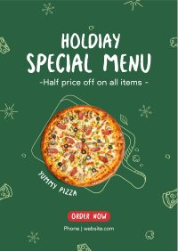 Holiday Pizza Special Flyer Design