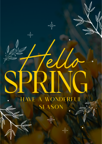 Hello Spring Poster Design