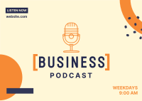 Business Podcast Postcard Design