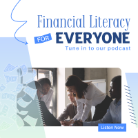 Financial Literacy Podcast Instagram Post Design
